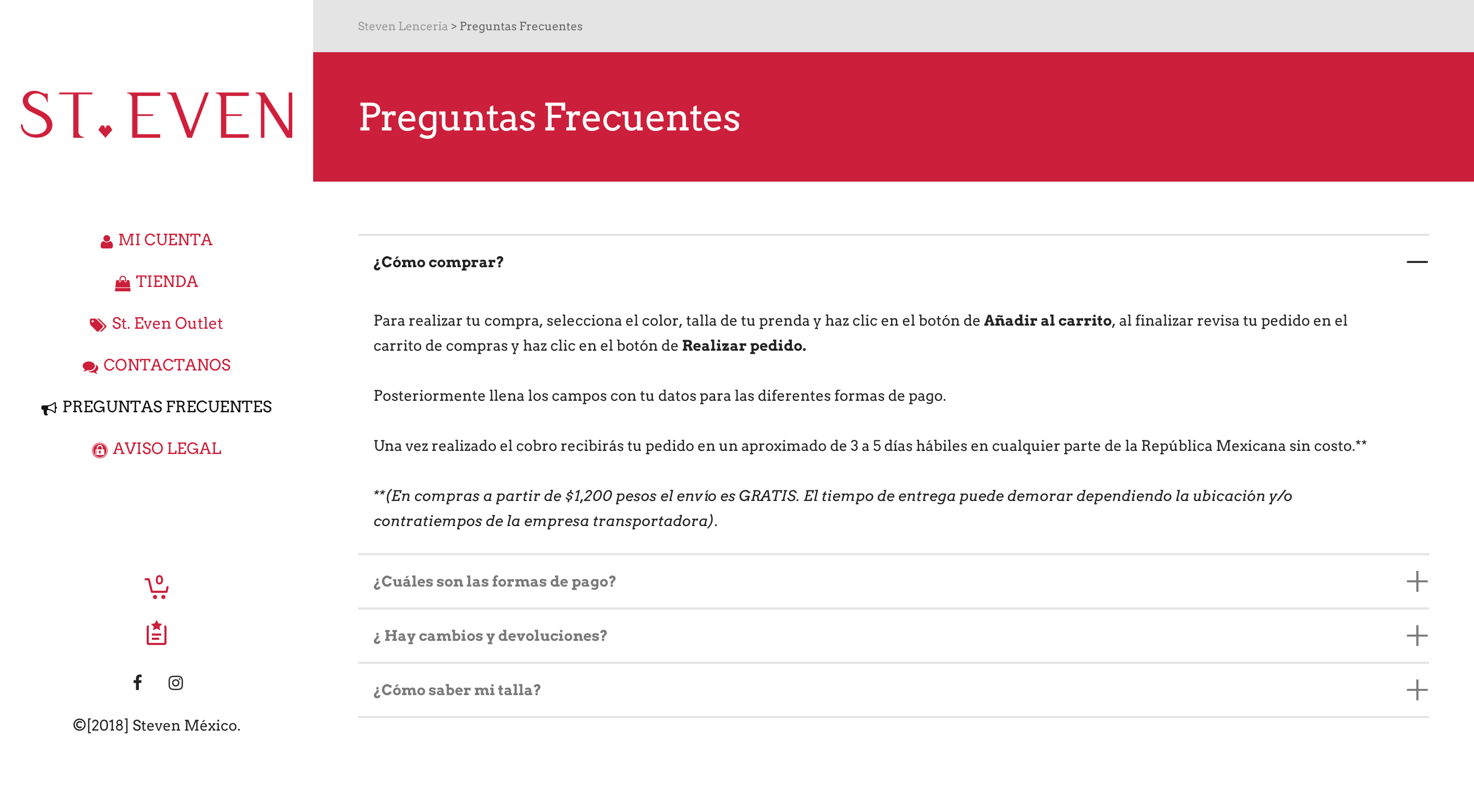 Steven lencería México